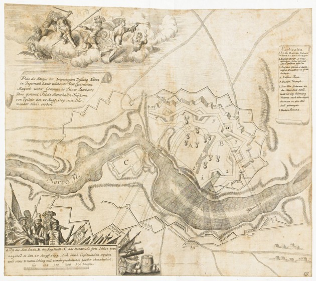 Map of the Battle at Narva à Maître inconnu