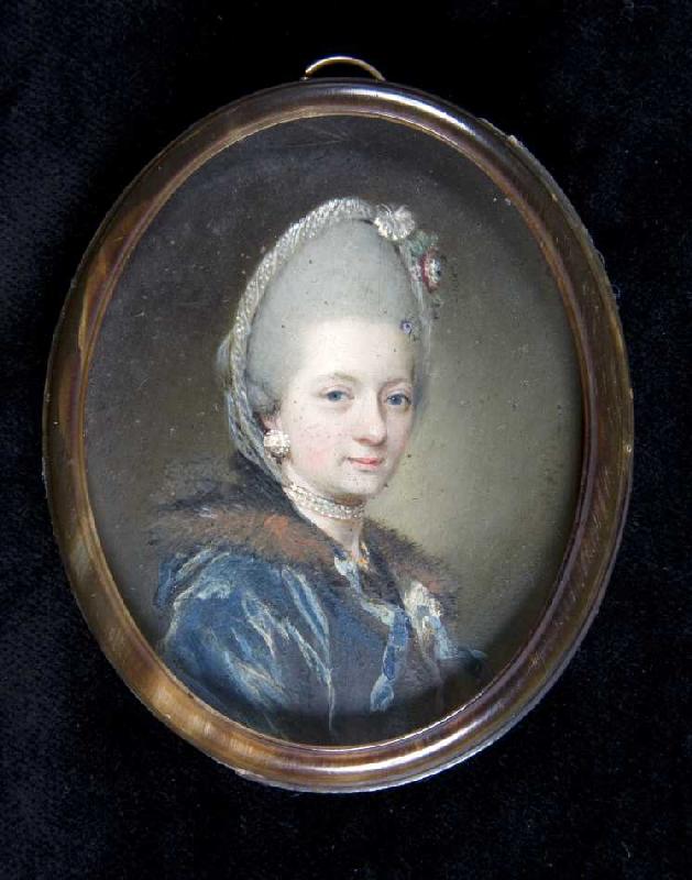 Franziska Theresia Reichsgräfin von Hohenheim, geb à Miniaturiste inconnu