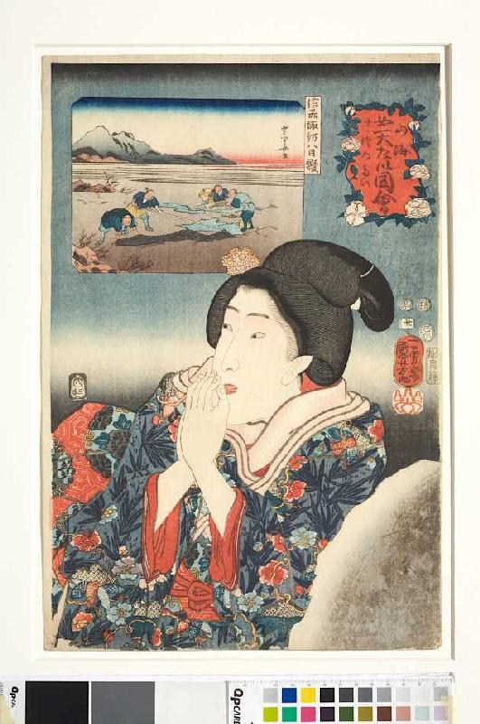Die Provinz Shinano (Blatt 20 aus der Serie Die Schätze von Bergen und Seen) à Utagawa Kuniyoshi