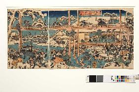 Die Rache der herrenlosen Samurai: Die Feier am Grab des Fürsten Enya (Aus dem Chushingura)