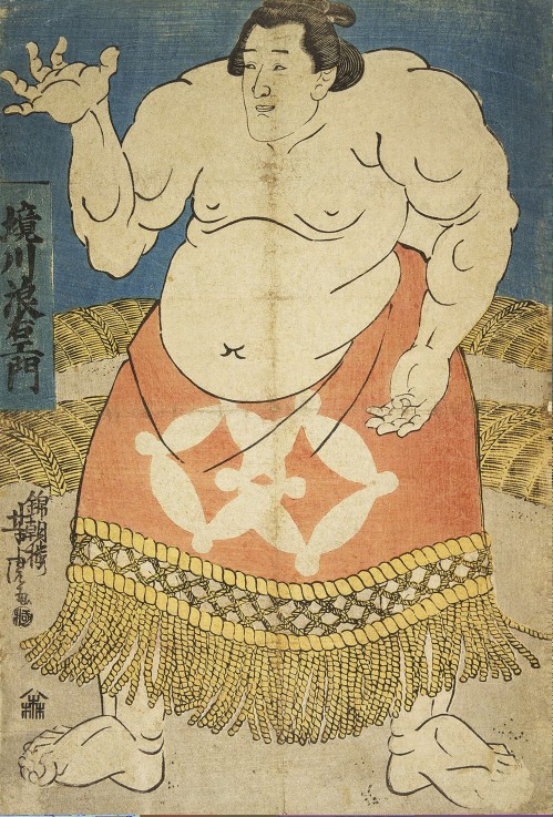 The Sumo Wrestler Sakaigawa Namiemon à Utagawa Yoshitora
