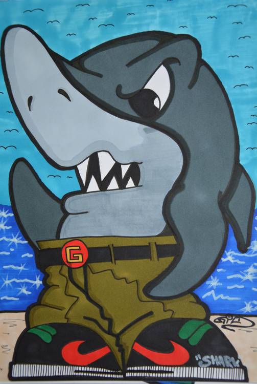 Graffiti Character Shark à Vadim Gild