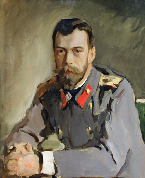 Portrait of Emperor Nicholas II (1868-1918) à Valentin Alexandrowitsch Serow