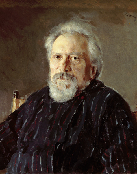 Portrait of the author Nikolai Leskov (1831-1895) à Valentin Alexandrowitsch Serow