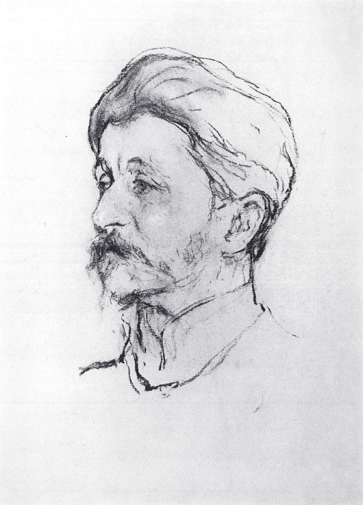 Portrait of the painter Mikhail Alexandrovich Vrubel à Valentin Alexandrowitsch Serow