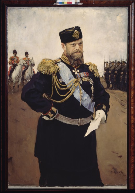 Portrait of the Emperor Alexander III (1845-1894) à Valentin Alexandrowitsch Serow