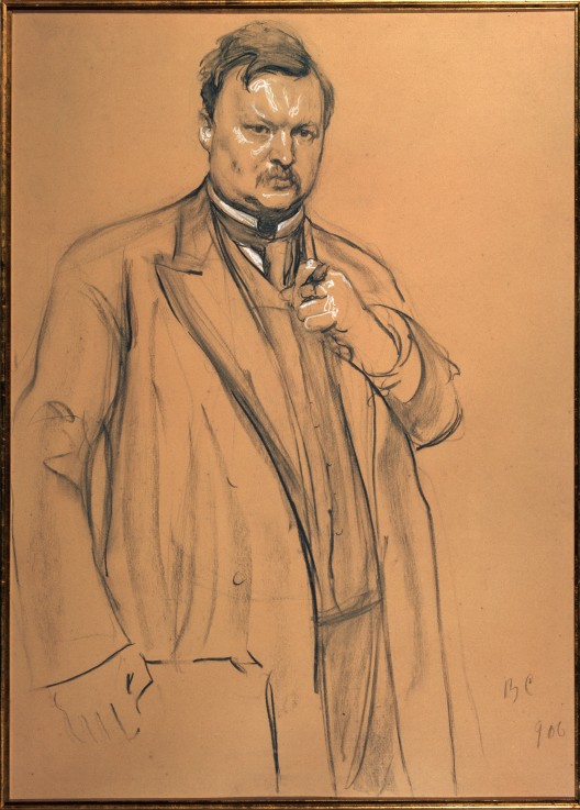 Portrait of the composer Alexander Glazunov (1865-1936) à Valentin Alexandrowitsch Serow
