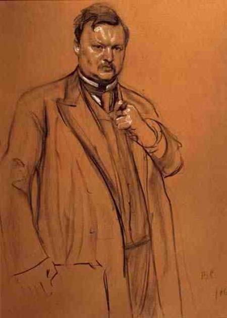 Portrait of the Composer Alekandr Konstantinovich Glazunov (1865-1936) à Valentin Alexandrowitsch Serow