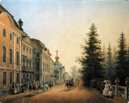 Court Departure at the Main Entrance of the Great Palace à Vasili Semenovich Sadovnikov