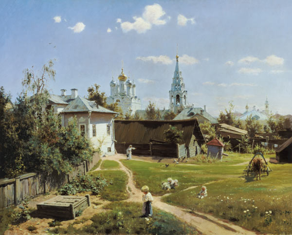 A Small Yard in Moscow à Vasilij Dimitrijewitsch Polenov