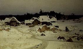 l'hiver dans le village (Imogenzy) à Vasilij Dimitrijewitsch Polenov