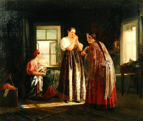 Preparation Before a Party, 1869 (oil on canvas) à Vasily Maximov