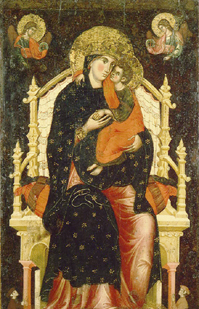 Maria mit dem Kind auf dem Thron. à Venezianisch