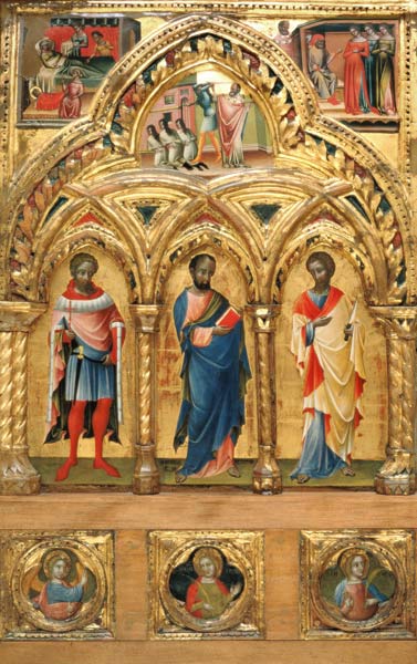 Trois saints / Lorenzo Veneziano à Veneziano Lorenzo