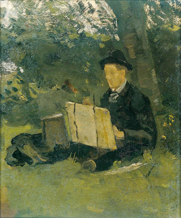 painting under a tree à Jan Verkade