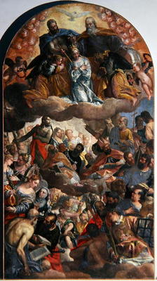 Coronation of the Virgin, 1586 (oil on canvas) à Paolo Veronese (alias Paolo Caliari)