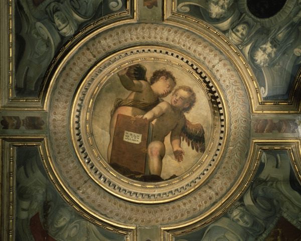 Veronese / Two putti with a book / 1555 à Paolo Veronese (alias Paolo Caliari)