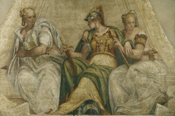Veronese, Minerva with geometry a.arith. à Paolo Veronese (alias Paolo Caliari)