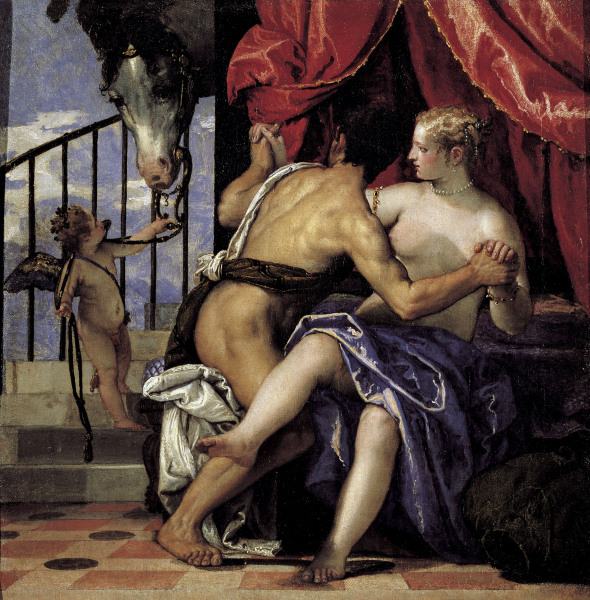 Veronese / Mars and Venus / c.1575 à Paolo Veronese (alias Paolo Caliari)
