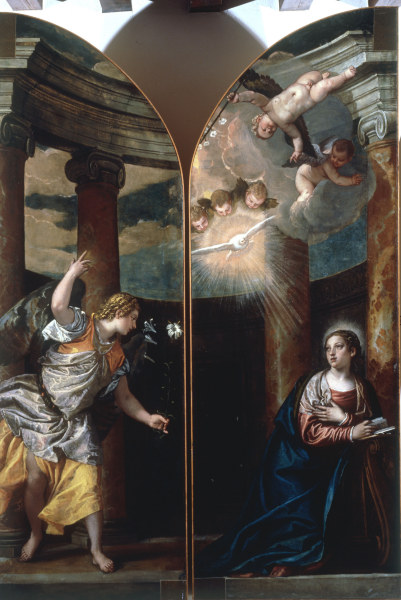 P.Veronese / Annunciation to Mary / Ptg. à Paolo Veronese (alias Paolo Caliari)