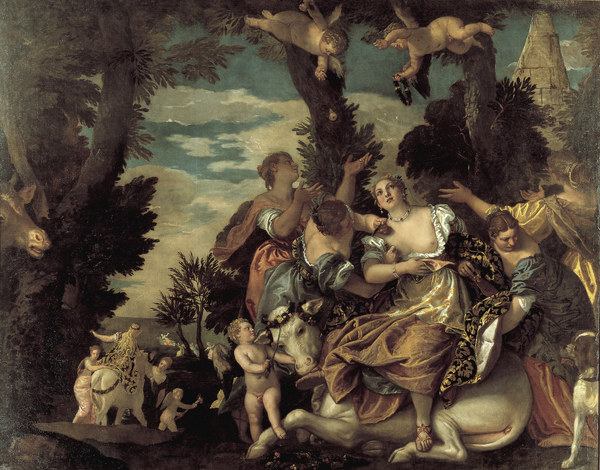 Veronese / Rape of Europa / Ptg./ c.1580 à Paolo Veronese (alias Paolo Caliari)
