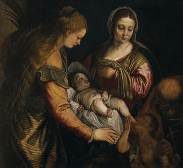P.Veronese, Holy Family with Barbara à Paolo Veronese (alias Paolo Caliari)
