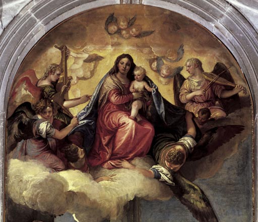 Madonna in der Glorie mit dem Heiligen Sebastian und anderen Heiligen à Paolo Veronese (alias Paolo Caliari)