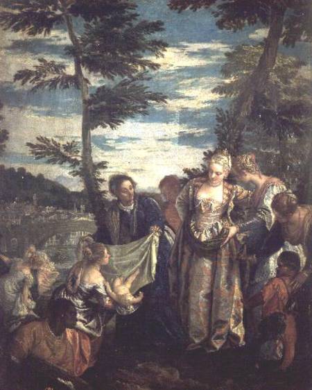 Moses Rescued from the Nile à Paolo Veronese (alias Paolo Caliari)