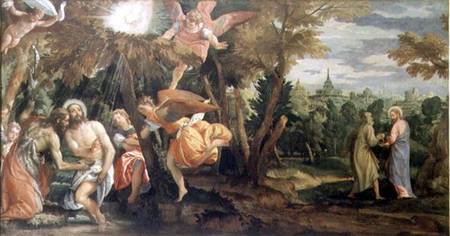 Baptism and Temptation of Christ à Paolo Veronese (alias Paolo Caliari)