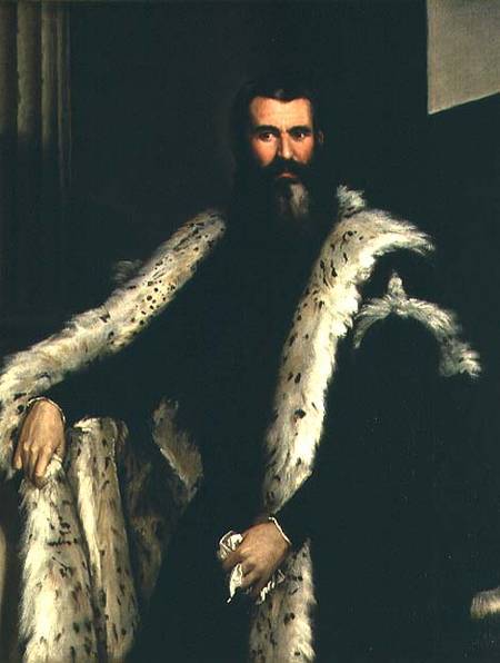 Portrait of a Man in a Fur Coat à Paolo Veronese (alias Paolo Caliari)