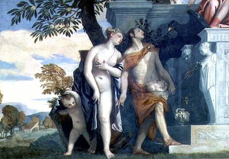 Venus and Mercury presenting her son Anteros to Jupiter à Paolo Veronese (alias Paolo Caliari)