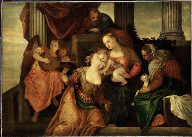 The Mystical Marriage of Saint Catherine à Paolo Veronese (alias Paolo Caliari)