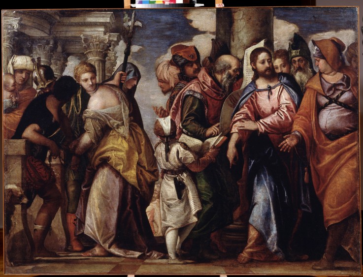 Christ and the Woman Taken in Adultery à Paolo Veronese (alias Paolo Caliari)
