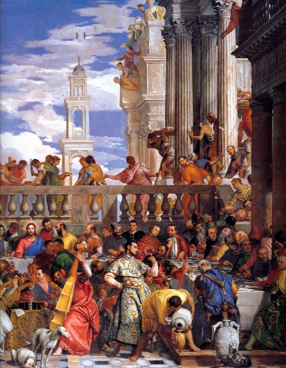 The Wedding at Cana (Detail) à Paolo Veronese (alias Paolo Caliari)