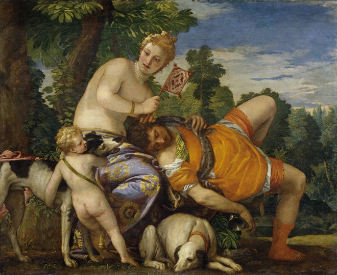 Venus and Adonis à Paolo Veronese (alias Paolo Caliari)