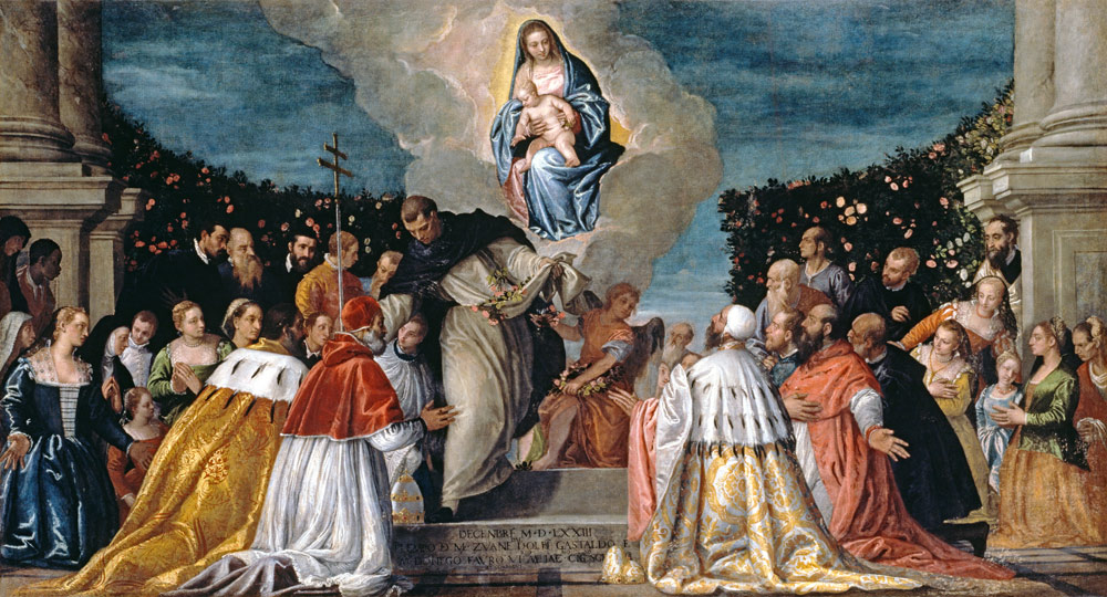 P.Veronese / Madonna of the Rosary /1573 à Paolo Veronese (alias Paolo Caliari)