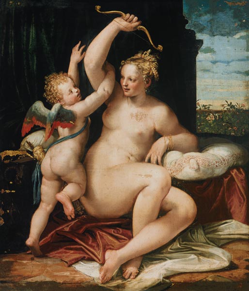 Le Cupido est désarmé par les Venus. à Paolo Veronese (alias Paolo Caliari)
