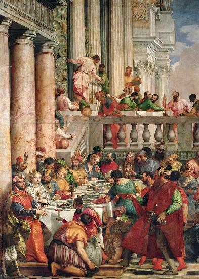 The Marriage Feast at Cana, detail of the left hand side