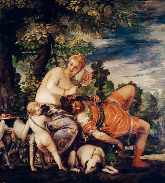 Venus and Adonis à Paolo Veronese (alias Paolo Caliari)