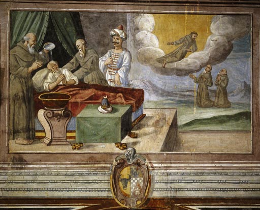 Der Heilige Franziskus weist seine Brueder an, den Sultan zu taufen à Vetralla Latium