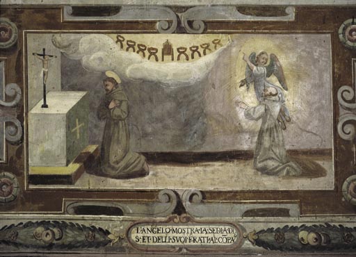 Die Vision des Heiligen Franziskus von den himmlischen Stuehlen fuer ihn und seine Mitbrueder à Vetralla Latium