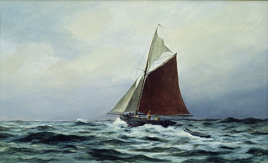 Making sail after a blow à Vic  Trevett
