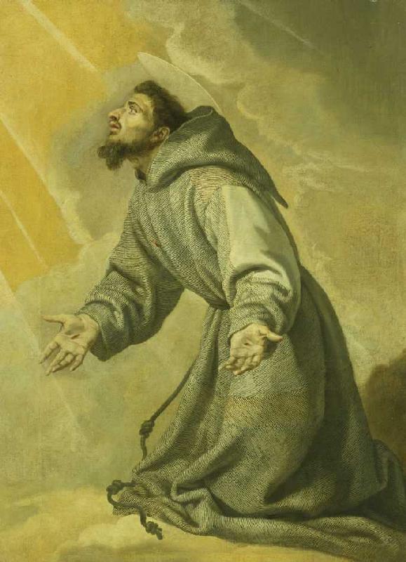 Der Heilige Franziskus empfängt die Stigmata. à Vicente Carducho