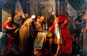 Roi Ezechias prahlt avec ses trésors à Vicente López y Portaña