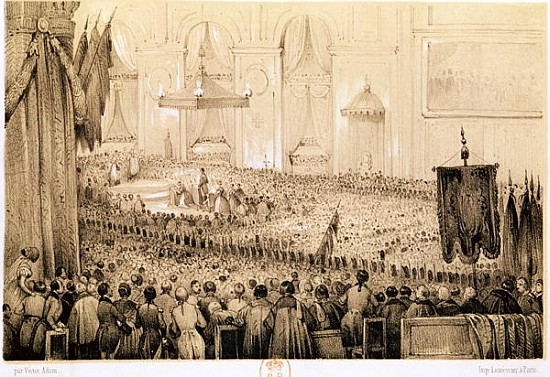 The Re-establishment of the Cult: A Te Deum at Notre-Dame de Paris, 18th April 1802 à Victor Adam