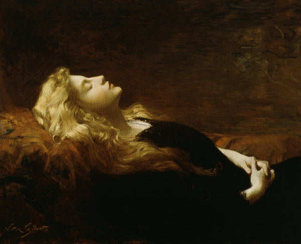 Resting (oil on canvas) à Victor Gabriel Gilbert