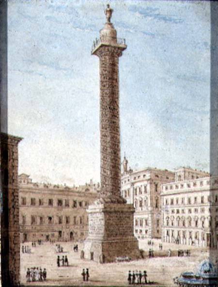 The Column of Marcus Aurelius, Rome  on à Victor Jean Nicolle