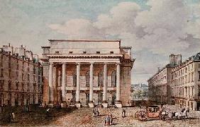 View of the Facade of the Theatre Italien (Salle Favart)