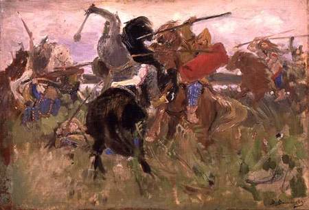 Battle between the Scythians and the Slavonians à Victor Mikhailovich Vasnetsov