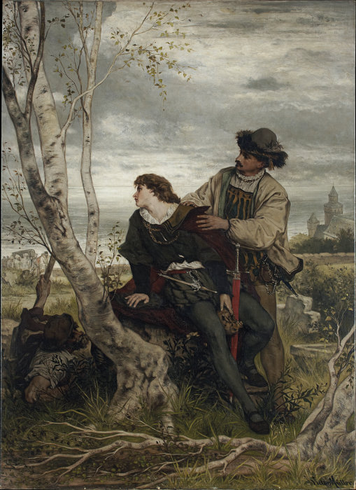 Hamlet and Horatio in the Churchyard à Victor Müller